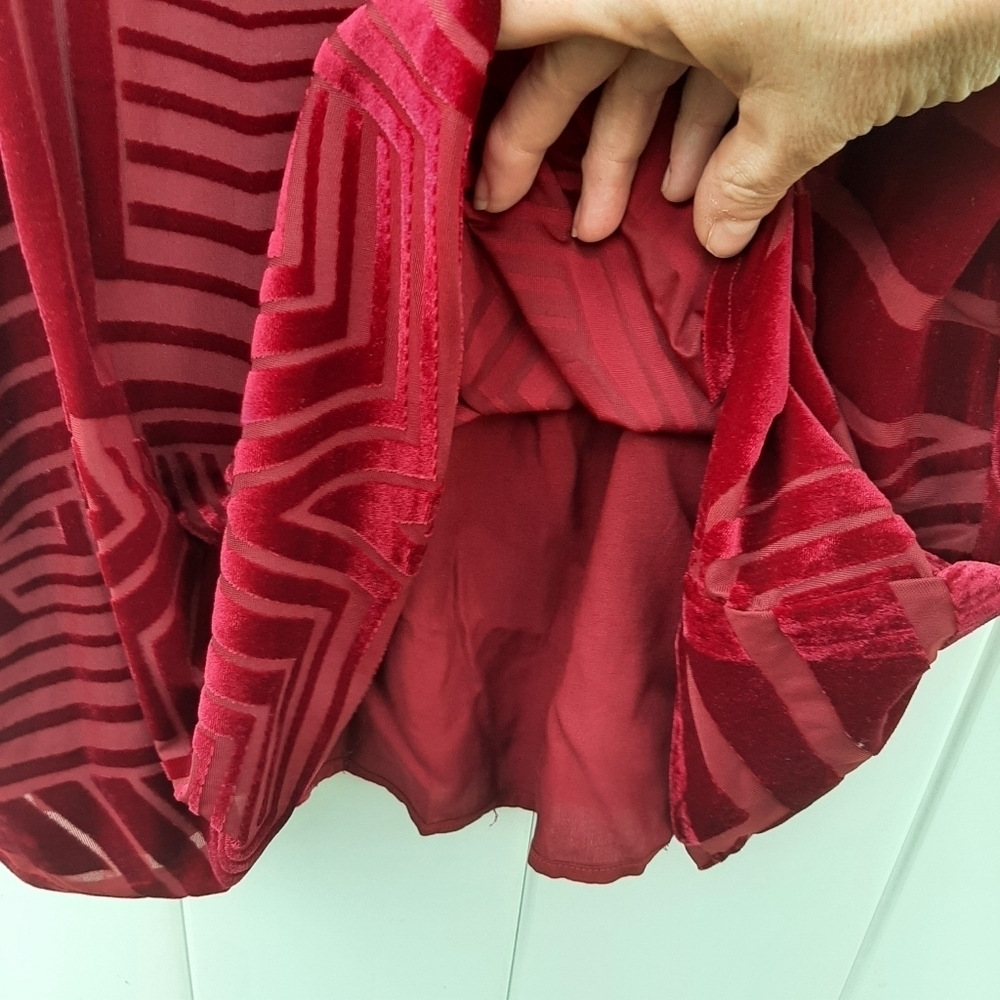 Anthropologie Sunday in Brooklyn Textured Red Velvet Tank Top Size S - Picture 9 of 11